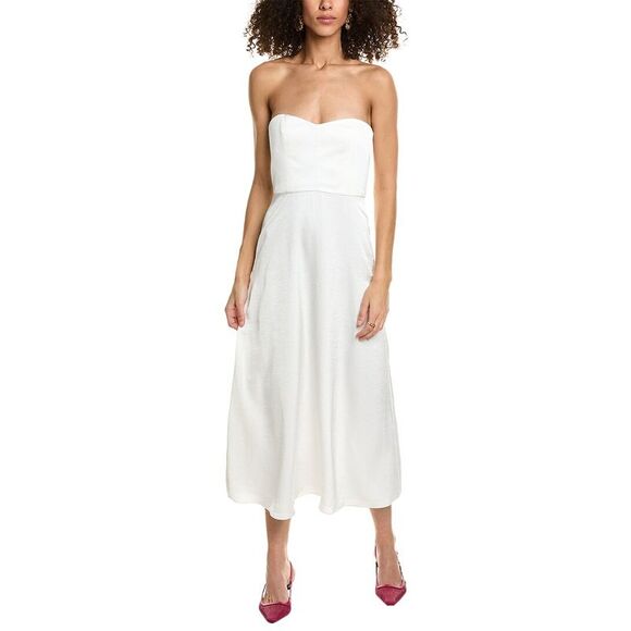 Ba&amp;Sh Womens  Midi Dress, Ivory